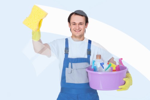 Local deep cleaning team working in a Lewisham flat